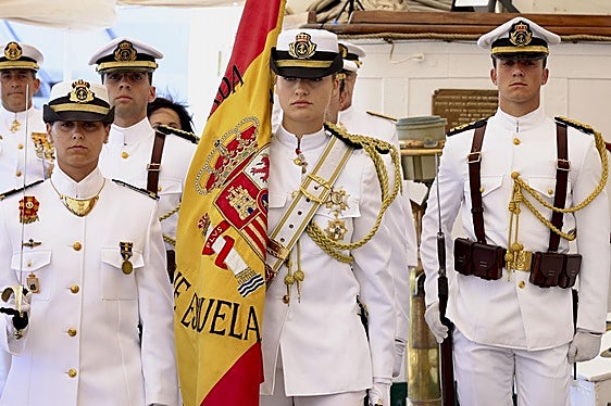 La princesa Leonor repite los pasos de su padre: abandera la jura de bandera de Elcano en Uruguay