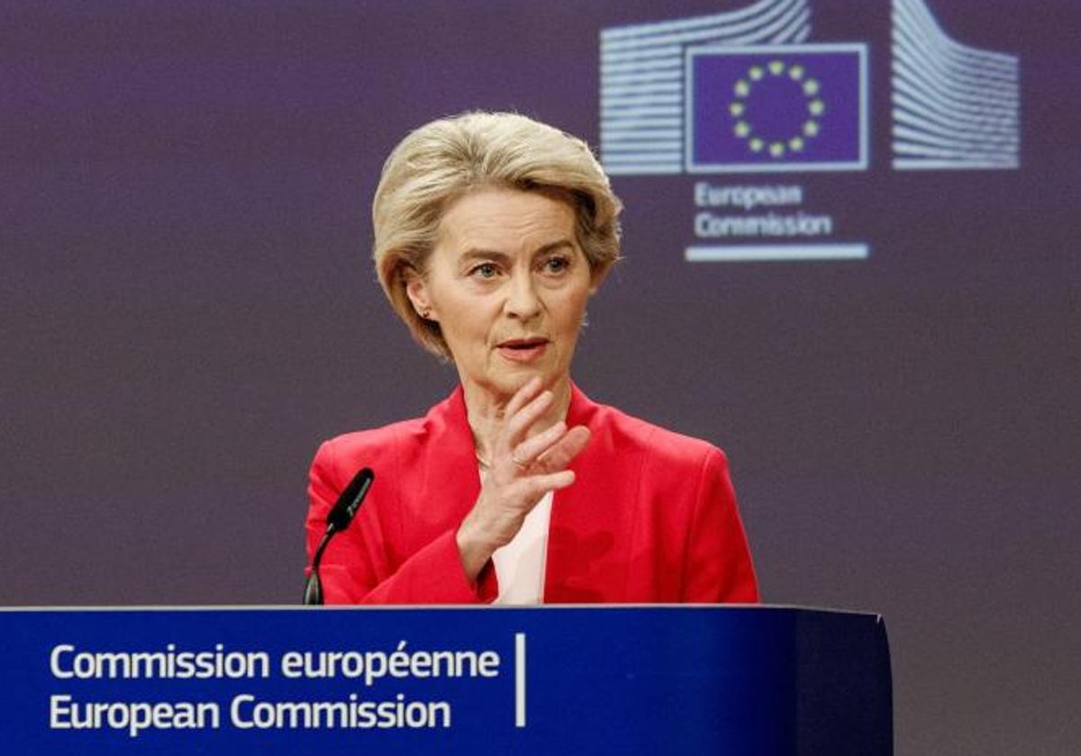 Ursula von der Leyen, presidenta de la Comisión Europea, compareció el domingo con motivo de los cien primeros días de su segundo mandato.