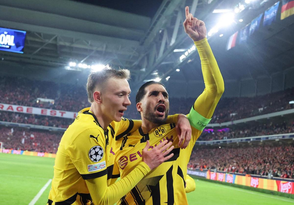 Beier y Emre Can, goleadores del Dortmund en Lille.