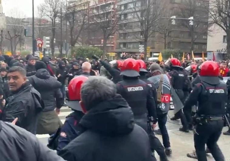 Doce detenidos por los incidentes antes y después del Athletic-Roma