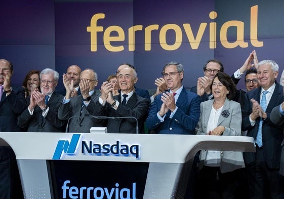 Rafael del Pino tras le toque de campana en Wall Street en mayo de 2024.
