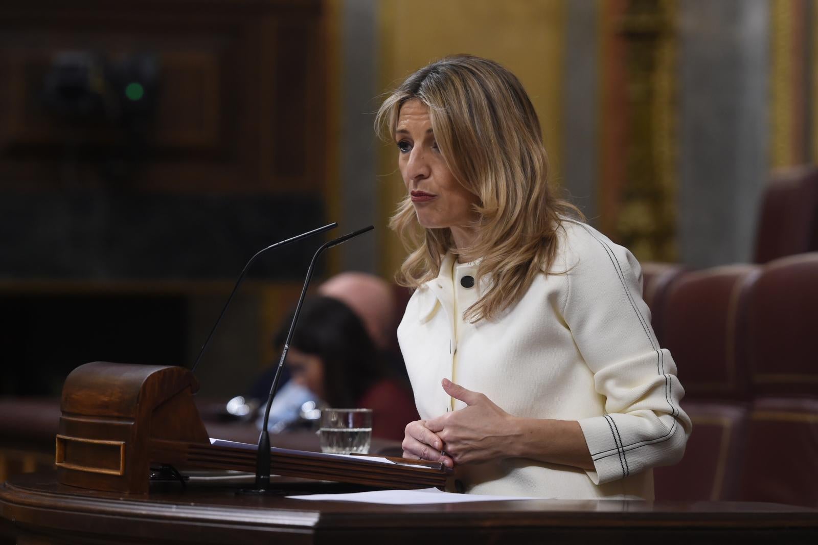 Yolanda Díaz en el Congreso de los Diputados.