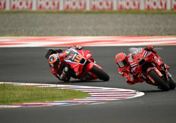 Marc Marquez y Luca Marini.