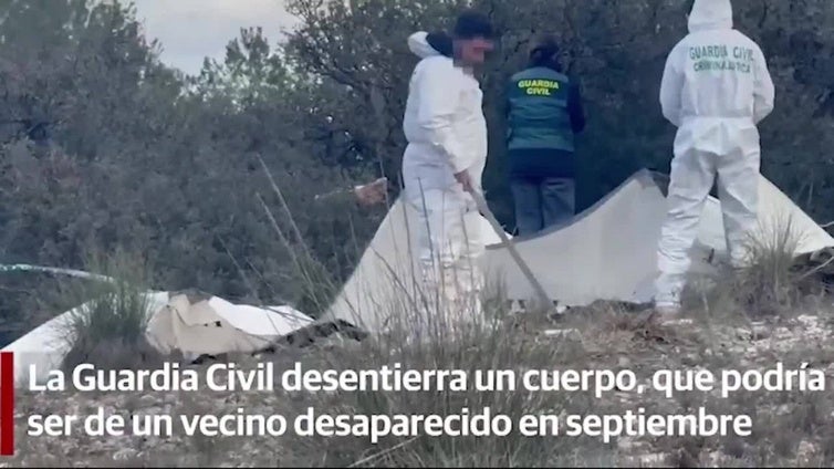 La Guardia Civil desentierra un cuerpo que podri%u0301a ser de un vecino de Hue%u0301scar desaparecido en septiembre