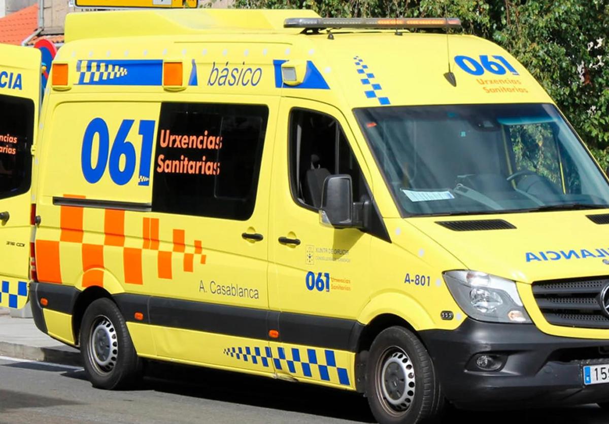 Una ambulancia del Servicio de Urxencias de Galicia.