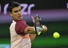 Carlos Alcaraz, durante el Masters 1.000 de Indian Wells.
