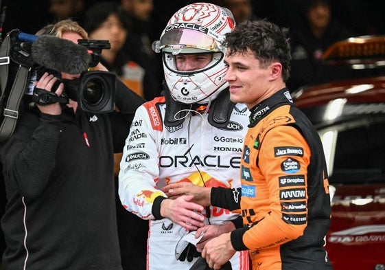 Max Verstappen y Lando Norris.