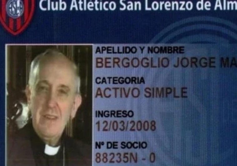 88235, el número de socio del Papa del equipo de San Lorenzo que predijo su muerte