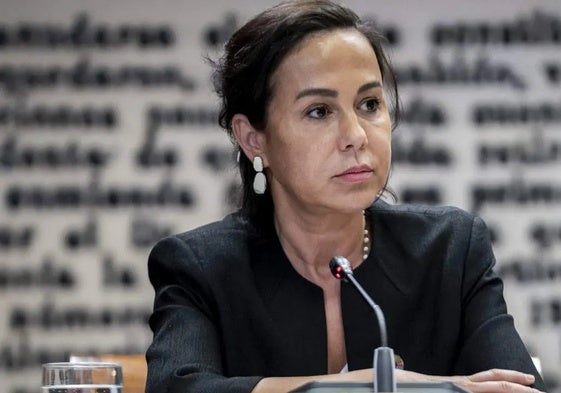 Pardo de Vera durante su comparecencia en la comisión del 'caso Koldo' en el Senado