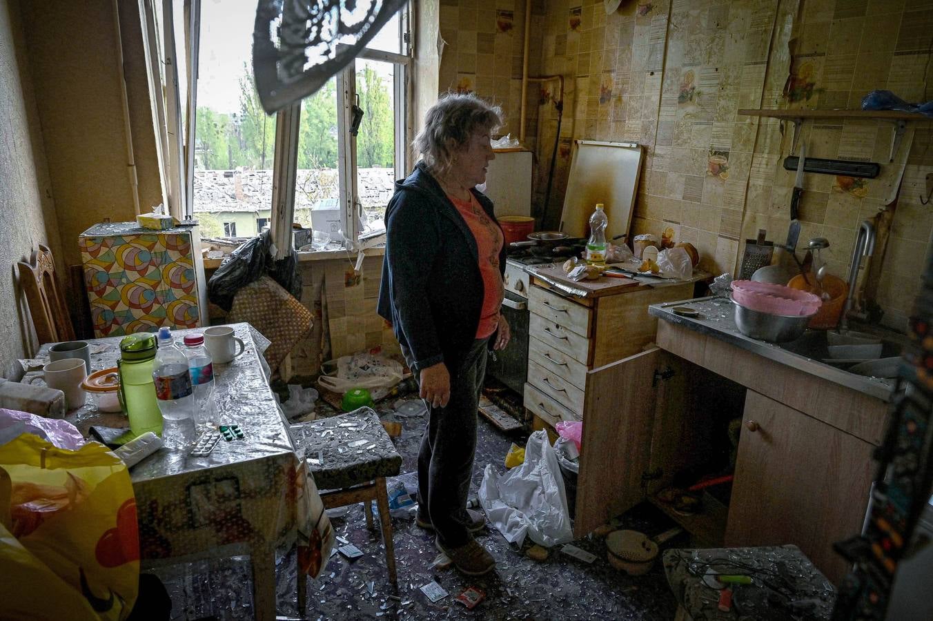 Las terribles imágenes del bombardeo ruso sobre Kiev