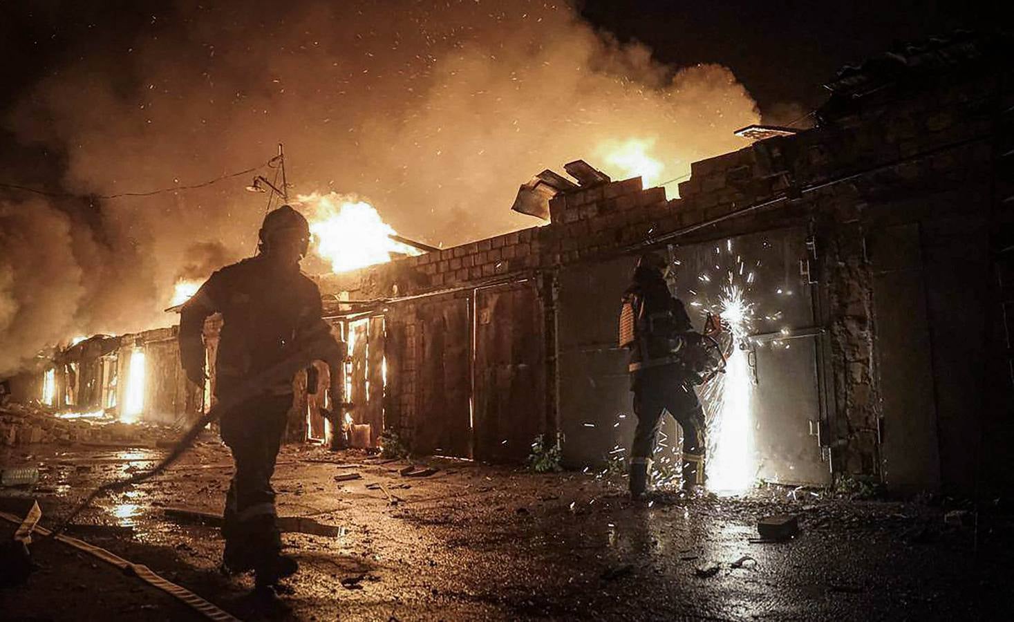 Las terribles imágenes del bombardeo ruso sobre Kiev