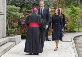 Los Reyes esta semana durante su visita a la Nunciatura Apostólica.
