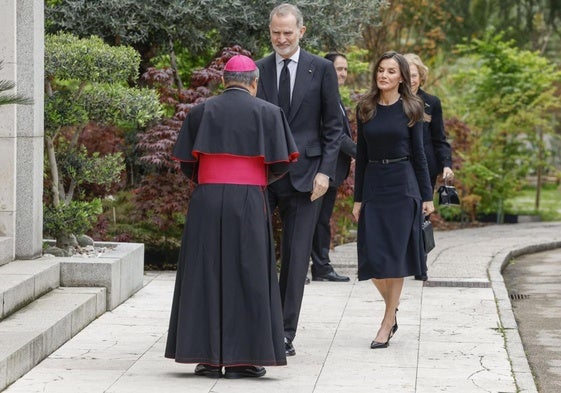 Los Reyes esta semana durante su visita a la Nunciatura Apostólica.