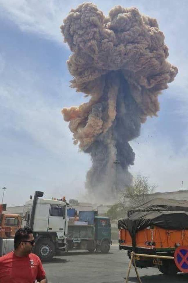 Imagen de la deflagración.