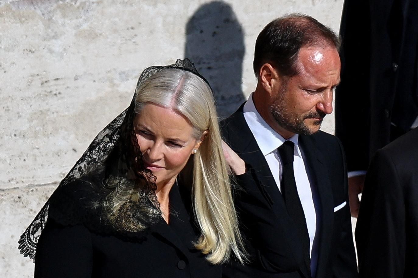 El príncipe heredero de Noruega, Haakon, y la princesa heredera Mette-Marit.