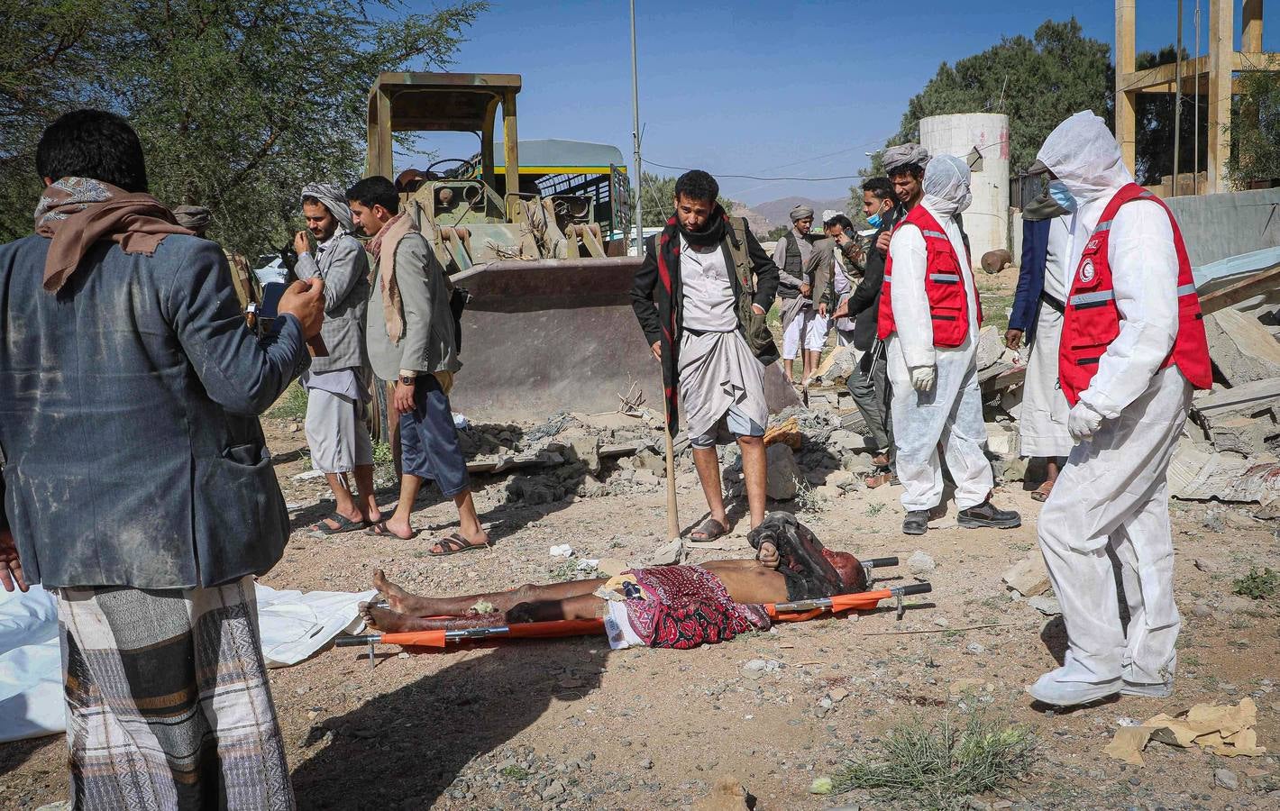 Las imágenes del bombardeo sobre Saada, que han dejado 68 muertos