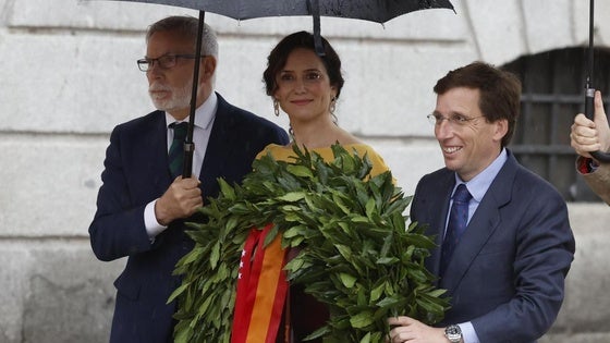 La presidenta de la Comunidad de Madrid, Isabel Díaz Ayuso, y el alcalde de la capital, José Luis Martínez-Almeida