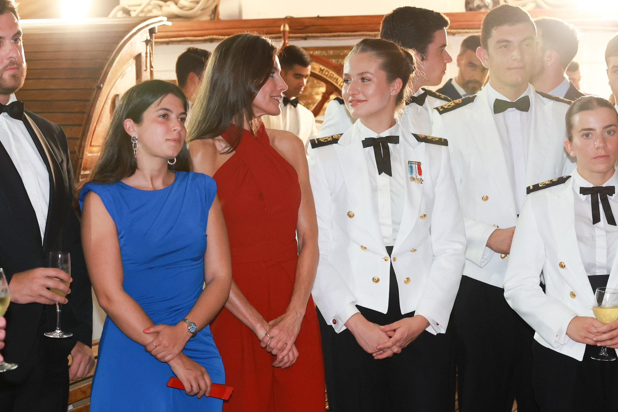 La Reina y la Princesa en un momento de la cena de gala.