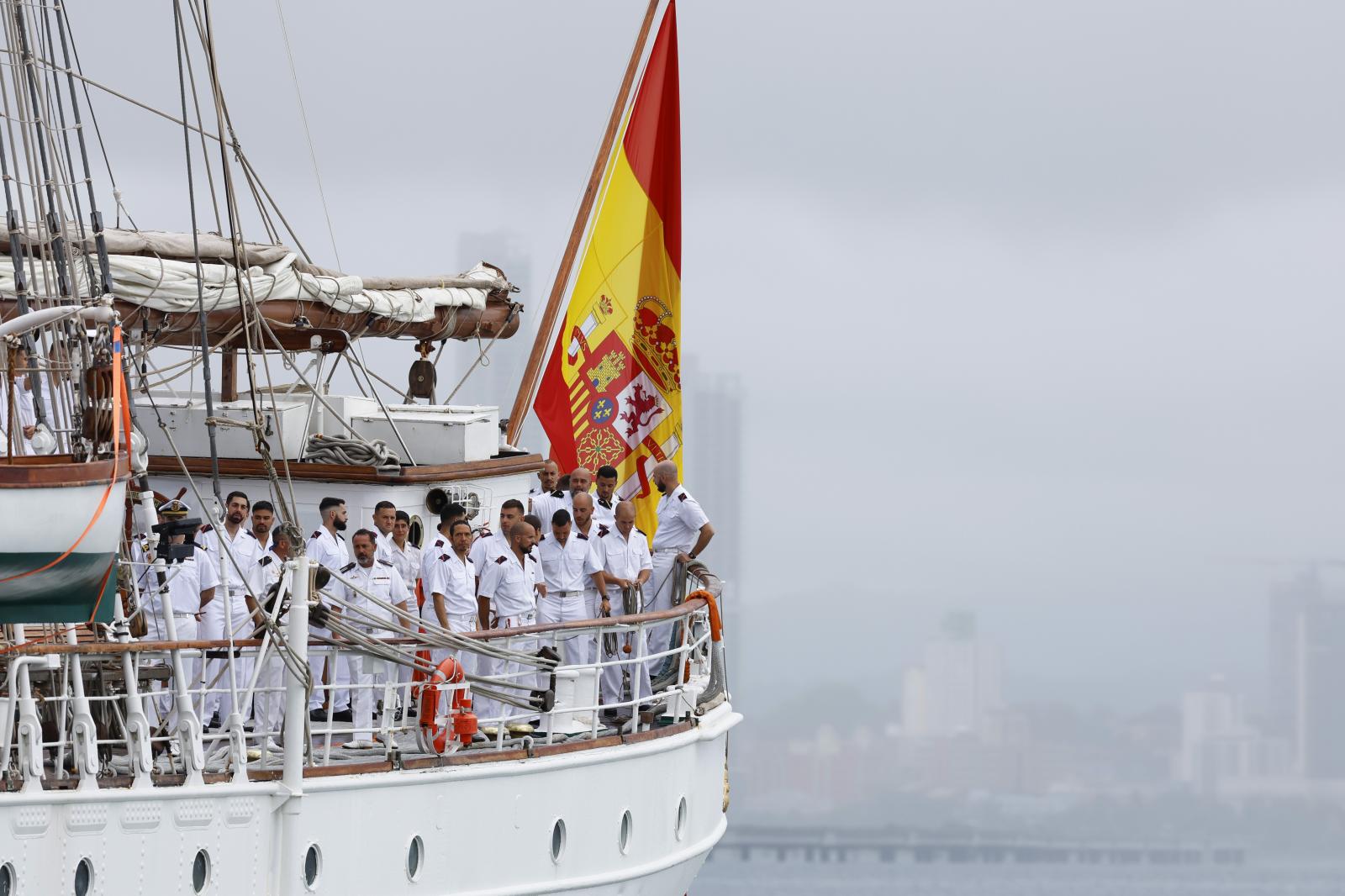 Llegada del Juan Sebastián de Elcano a Panamá.