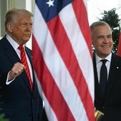 Donald Trump y Mark Carney, este martes en Washington.
