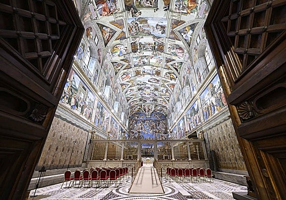 La Capilla Sixtina, lista para acoger las votaciones.