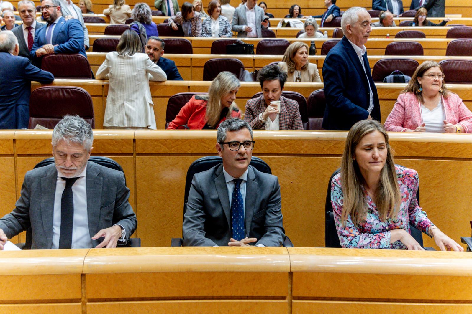 El PP ataca por el apagón en el Senado a Marlaska, que se libra de responder por las balas israelíes