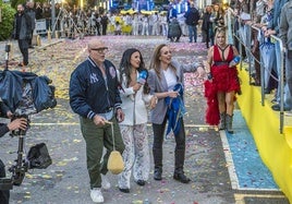 Kiko Matamoros y Rocío Carrasco, durante el desfile del lunes.