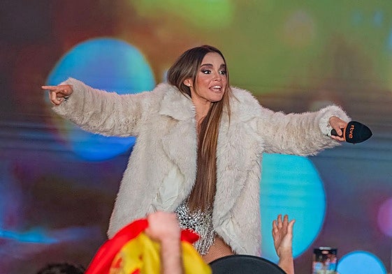 Melody, durante su actuación de despedida el pasado martes en el teatro Barceló de Madrid.