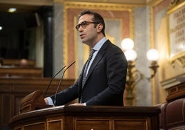 Carlos Cuepo, esta mañana en el Congreso