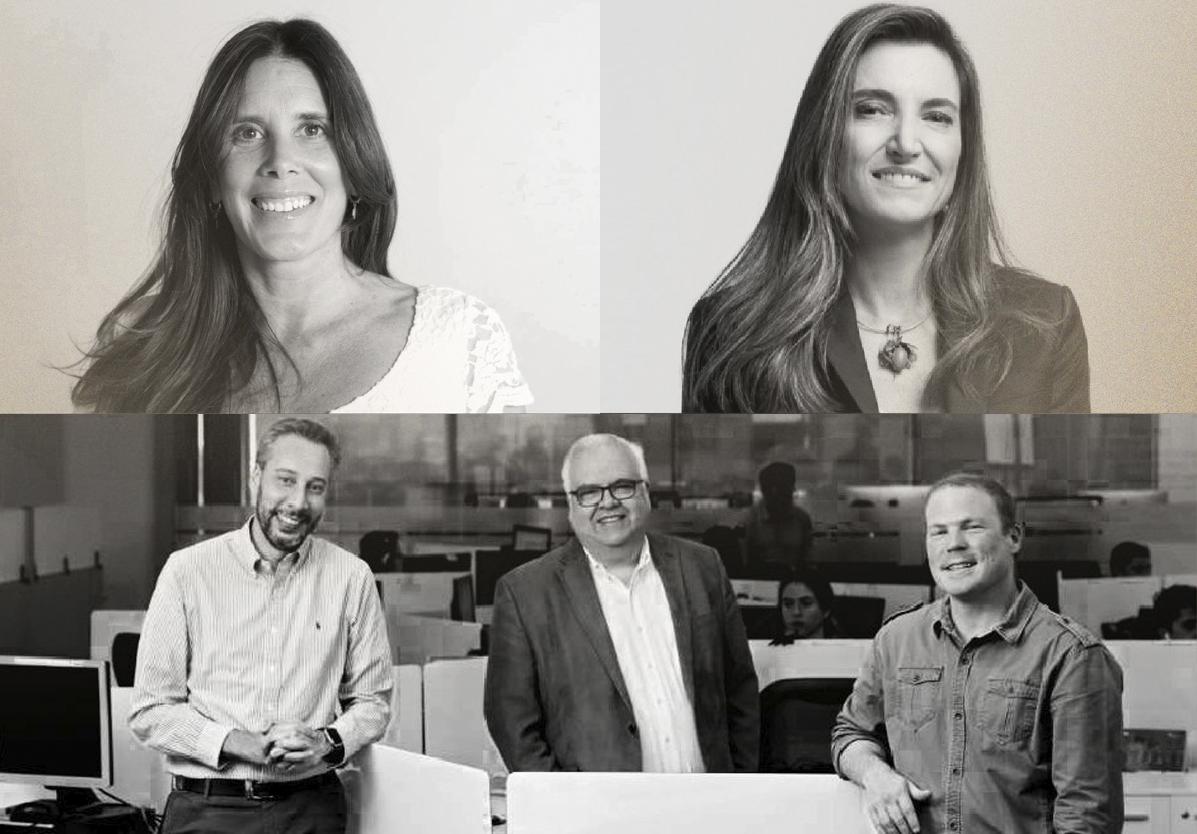 From top to bottom, left to right, Laura Zommer, Patrícia Campos, and the Armando.info team.