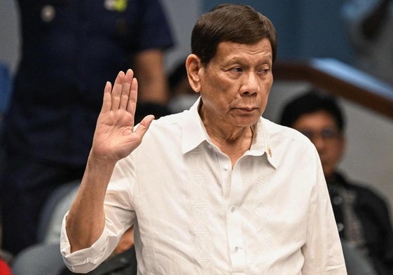 El expresidente filipino Rodrigo Duterte, en una imagen de archivo.