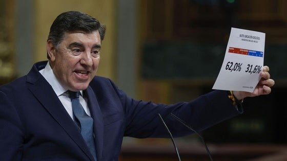 El diputado del PP José Antonio Bermúdez, este martes durante el debate de la iniciativa legal de los populares para reformar el CIS.