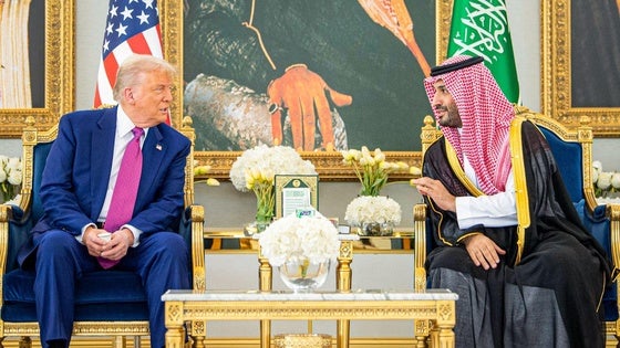 El príncipe heredero, Mohamed bin Salmán junto a Donald Trump.