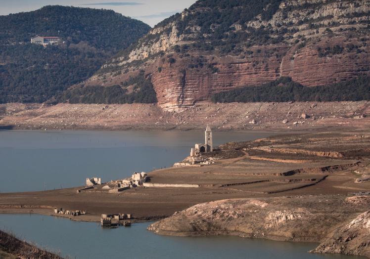 El pantano de Sau, en una imagen de 2022.