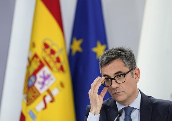 El ministro de la Presidencia, Justicia y Relaciones con las Cortes, Félix Bolaños.