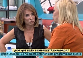 María Patiño y Belén Esteban, en plena terapia.