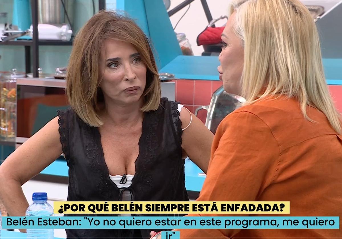 María Patiño y Belén Esteban, en plena terapia.