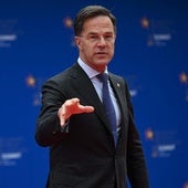 El secretario general de la OTAN, Mark Rutte, a su llegada a la CPE en Tirana (Albania).