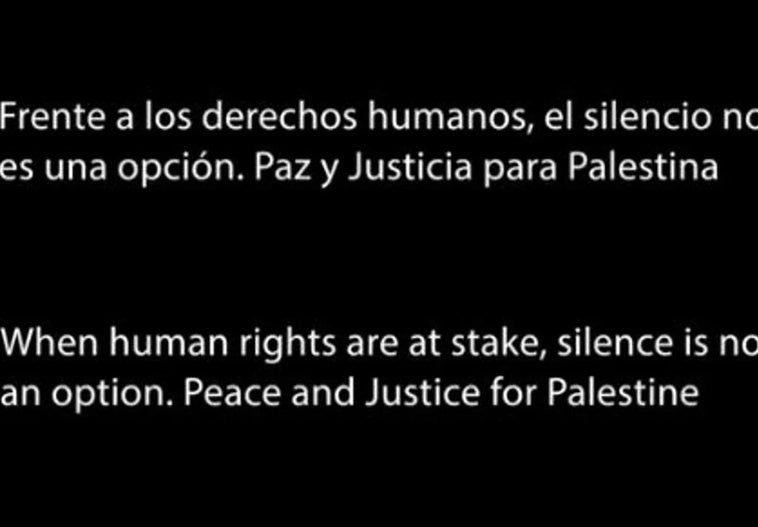 Mensaje a favor de Palestina que se vio en TVE antes de comenzar Eurovisión