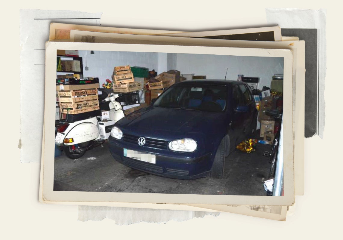 El coche en el que Javier Borrás fue encontrado sin vida.