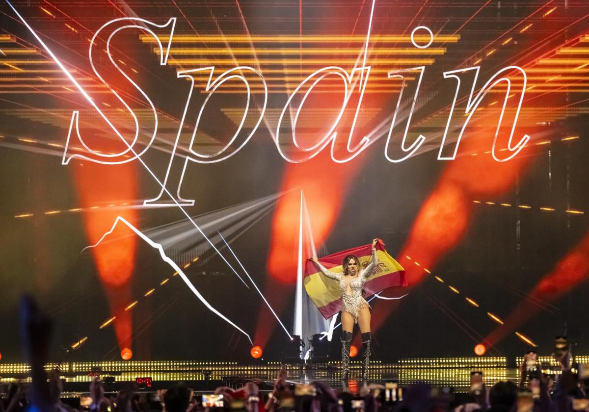 Melody during her Eurovision performance