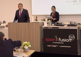 Luis Planas, ministro de Agricultura, Pesca y Alimentación, durante la presentación en Spain Fusion.