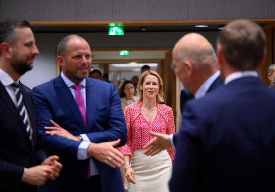 La jefa de la diplomacia europea, Kaja Kallas, este martes en Bruselas, donde se reunieron los ministros de Exteriores.