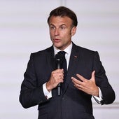 El presidente francés, Emmanuel Macron, en una comparecencia en el Elíseo.