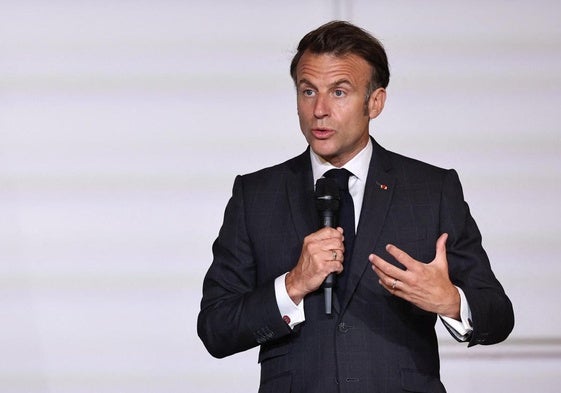 El presidente francés, Emmanuel Macron, en una comparecencia en el Elíseo.