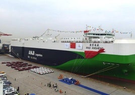 La flota de SAIC Anji Logistics para logística y transporte de vehículos cuenta con 35 buques