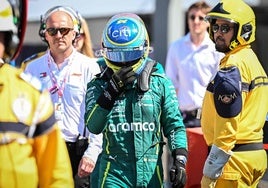 Alonso, tras su abandono en Mónaco.