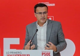 El secretario general del PSOEde Extremadura, Miguel Ángel Gallardo.