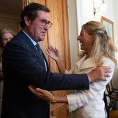 Antonio Garamendi y Yolanda Díaz.