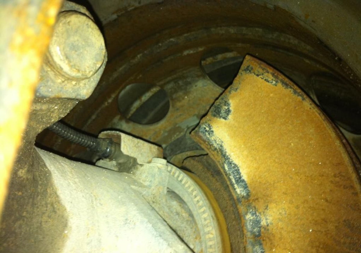 Brake disc with material deficiency